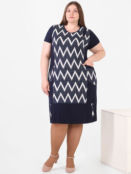 Платье больших размеров офисное повседневное - Almond фото 4