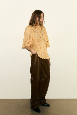 Blusa de jacquard con detalles bordados - H&m фото 3