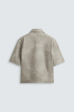 LEATHER EFFECT OVERSHIRT - Zara фото 8