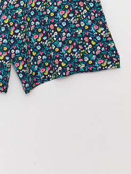 Kare Yaka Desenli K?sa Kollu K?z ?ocuk Tulum - Waikiki фото 3