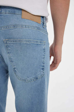 Джинсовые брюки Sergio Regular Fit Normal Mold с нормальной талией и зауженными штанинами - Defacto фото 7