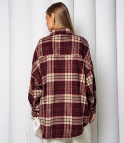 Рубашка #КТ25552, бордовый - Dommod фото 3