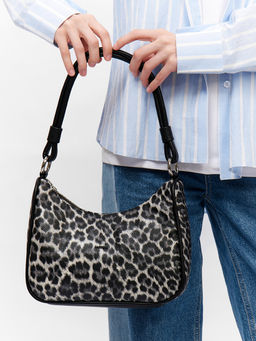 LACCOMA сумка Амира-леопард черный эко кожа хлопок фото 5