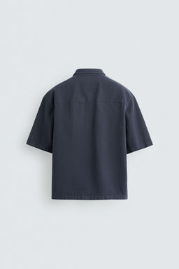 EMBROIDERED TEXTURED OVERSHIRT
