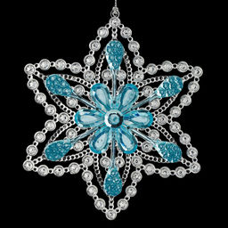 Цена за 1 шт. Украшение ErichKrause Decor Снежинка ограненная 14см