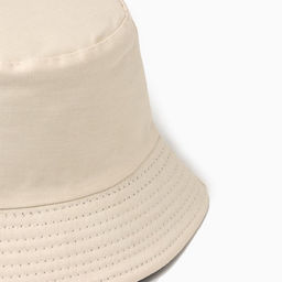 Панама женская однотонная, двухсторонняя, бежевый, чёрная, размер 56-58