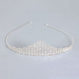 Диадема для волос «Россыпь», корона, 3.5 см, серебро