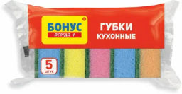 BONUS губки кухонные (5шт)