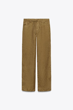 TIE WAIST PYJAMA TROUSERS - Zara фото 6