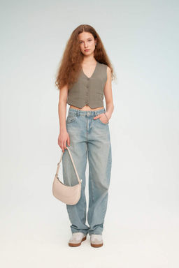 Блейзер стандартного кроя из смесового льна - Defacto фото 3