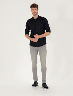 Siyah Slim Fit Uzun Kollu G_mlek - Pierre cardin фото 4