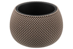 Кашпо 3,9 л 29*29*20 см "Сфера" серо-коричневое (модель 573)