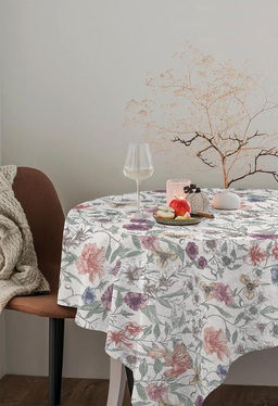 Скатерть рогожка арт.903 WENGE 60050-1 The Garden of words - Тейковский хлопчато-бумажный комбинат фото 2