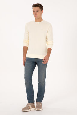 Erkek Krem Sweatshirt