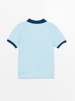 Polo Yaka Nak??l? K?sa Kollu Erkek ?ocuk Ti??rt - Waikiki фото 2