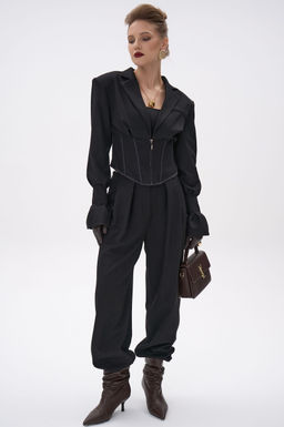 Пиджак  корсет Джуди (чёрный) - Эльза фото 34