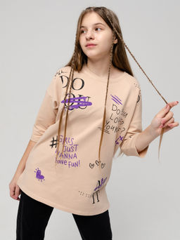 877Д Футболка детская " Бежевый"