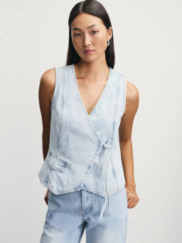 Джинсовый жилет на завязках / Zarina