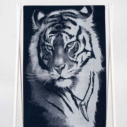 Полотенце махровое 6с102.411ж1 Тигр талисман (темно-синий2) 67х150см