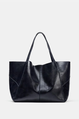 LEATHER MAXI TOTE BAG