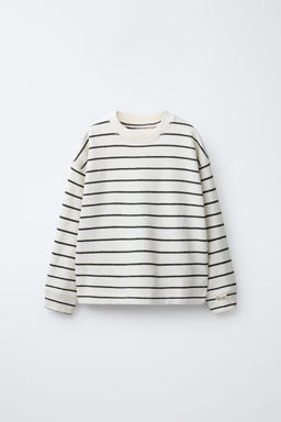 STRIPED T-SHIRT WITH LABEL