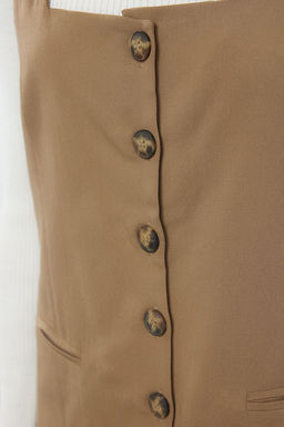 TRENDYOLMILLA Vizon Kare Yaka Poliviskon Kumas Astarl? Mini Dokuma Ceket Elbise TWOAW25EL00191  фото 9