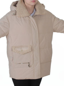 23210 BEIGE Куртка зимняя женская (150 гр. био-пух)