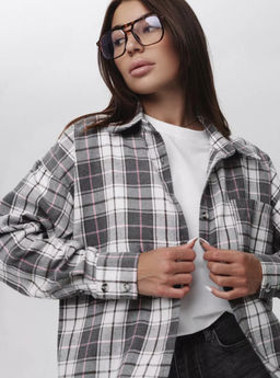 K12702 Рубашка OVER SIZE ТМ_РОЗОВЫЙ - Brand фото 16