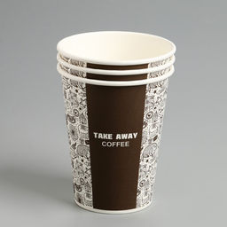 Цена за 50 шт. Стакан бумажный Take Away COFFEE для горячих напитков, 350 мл, диаметр 90 мм - Simaland фото 5