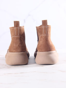 Ботинки 305.927ka. светло коричневый капучино замша/Байка