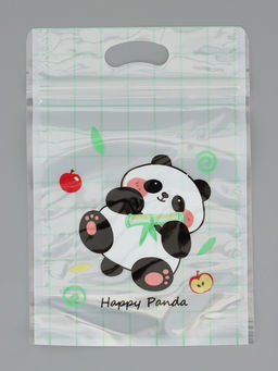 Цена за 50 шт. Пакет подарочный, с zip-lock застежкой, "Счастливая панда", 15х23 ± 1см МИКС