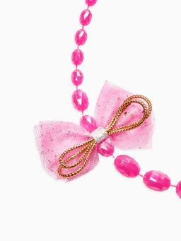 Бусы детские «Выбражулька. Бант», граненые бусины, 40 см, розовые