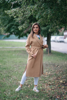 Пальто женское демисезонное 21820 (кремовый) - Kankan фото 46