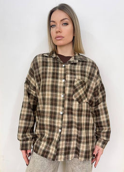 K11205 Рубашка OVER SIZE РОЗОВЫЙ_02 - Brend фото 6