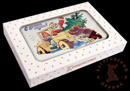 Сувенирные пряники (фотопечать) 170 гр. Новогодняя подмога Повидло