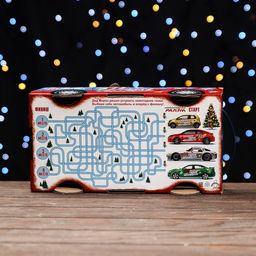 Цена за 5 шт. Подарочная коробка Новогодние гонки 11,3 х 31,5 х 13,3 см - Simaland фото 5