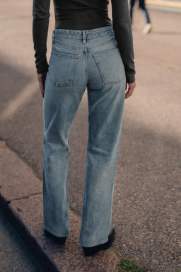 TRF WIDE LEG MID-WAIST JEANS - Zara фото 16