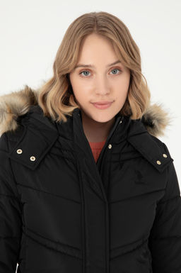 Женское черное пальто - U.s. polo assn фото 2