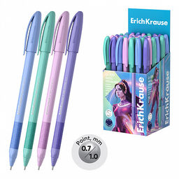 Цена за 50 шт. Ручка шариковая ErichKrause U-109 Stick&Grip Pastel 0.7, Ultra Glide Technology, цвет чернил синий (в коробке по 50 шт.)
