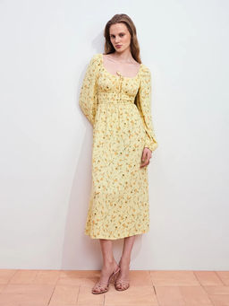 Платье миди с цветочным принтом / Zarina  фото 8