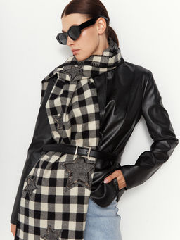 в составе ШЕРСТЬ и КАШЕМИР Большой, мягкий, теплый  двусторонний палантин - Tantino фото 8