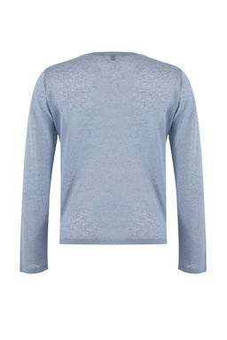 Wardrobe Essentials Ekru Bisiklet Yaka Ince Triko H?rka TWOSS26HI00009 - Trendyolmilla фото 4