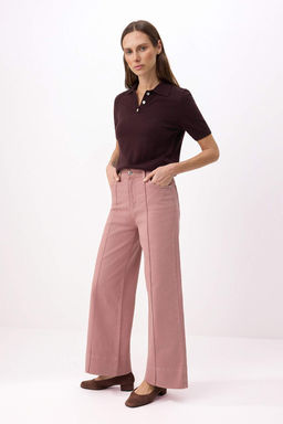 Gul Kurusu Dikis Detayl? Yuksek Bel Orta Esnek Wide Leg Jeans TWOSS26JE00207 - Trendyolmilla фото 2