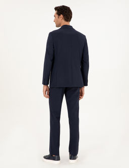 Темно-синий приталенный костюм - Cacharel фото 5