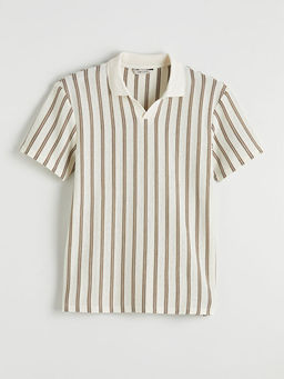 Polo Yaka ?izgili Erkek Triko Ti??rt