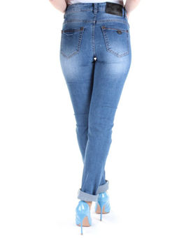 5561 BLUE Джинсы зауженные женские SASANTA - Фабричный китай фото 6