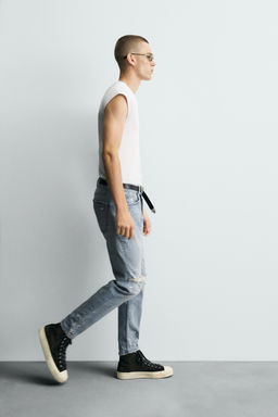 RIPPED SKINNY FIT JEANS - Zara фото 6