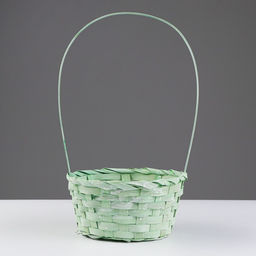 Корзина плетёная 19×9/32 см, светло-зелёный, бамбук