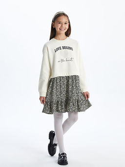 Bisiklet Yaka K?z ?ocuk Elbise