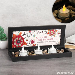 Свеча светодиодная 3 штуки на подставке / CK-548B /уп 24/